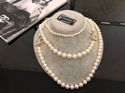 replica chanel pearl necklace|chanel copy necklace.